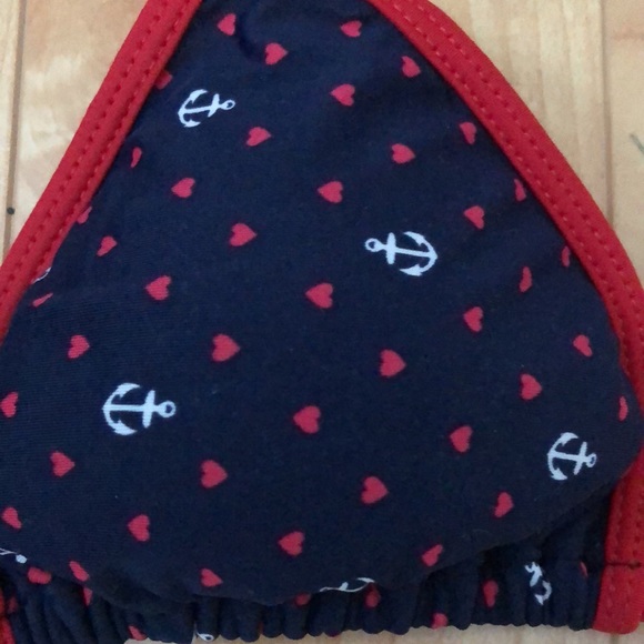 🌴🤯2/$20! ⚓️bikini top in anchor & heart print and red bikini bottoms ⛵️ - Picture 2 of 8